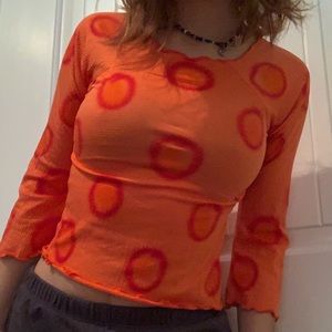 Orange hippie top